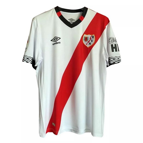 Trikot Rayo Vallecano Heim 2020-21 Weiß Rote Fussballtrikots Günstig